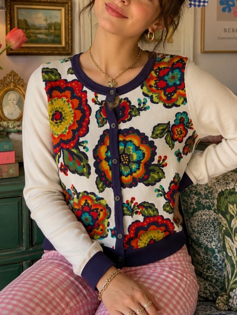 Isaac Mizrahi Live Floral Paisley Cardigan | Colorful Cottagecore Boho